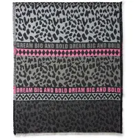 Zwillingsherz Écharpe 'Dream Big And Bold' gris / gris foncé / rose