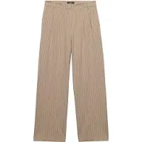 Superdry Femme Pantalon Pinstripe Taille Haute Coupe Classique Beige Taille: 40