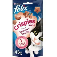 Purina Nourriture Pour Chats Felix Crispies Au Saumon Et à La Truite 45g 8 Unités