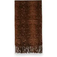 Twinset pour femme. 262TO5020 Étole à imprimé animal marron (OSFA), Casuel, Polyester