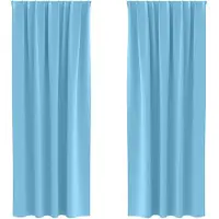 vidaXL Rideaux occultants à œillets, 2 pièces, bleu ciel, polyester