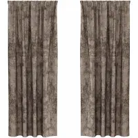 vidaXL Rideaux en velours avec tringles 2 pièces Cappuccino 225 x 140 cm Velours