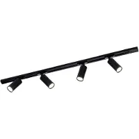 LEDVION systeme rail LED 1m monophase Noir 4 spots sans ampoule GU10