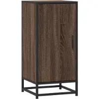 vidaXL Sideboard brun imitation chêne 35,5x35x76 cm bois composite métal