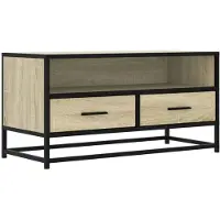 vidaXL Armoire TV Chêne Sonoma 80x34,5x40 cm Bois composite et métal