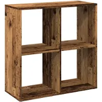 vidaXL Étagère séparatrice de pièce vieux bois 69,5x29x69,5 cm
