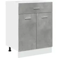 vidaXL Armoire basse à tiroirs Lyon gris béton 60x46x81,5 cm Bois composite