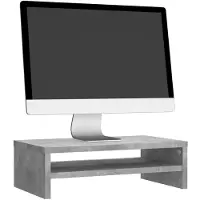 vidaXL Support de moniteur Gris béton 42x24x13 cm Bois d'ingénierie