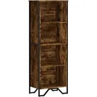 vidaXL Bibliothèque chêne fumé 50x31x137,5 cm bois d'ingénierie