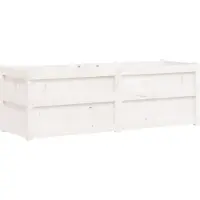 vidaXL Jardinière blanc 150x50x50 cm bois massif de pin
