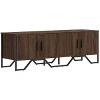 vidaXL Armoire TV marron imitation chêne 122x34x41 cm Matériau dérivé du bois