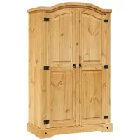 vidaXL Armoire "Philippsburg" en pin massif de couleur brune. Dimensions (L/L/H) 101x52x170 cm