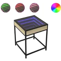 vidaXL Table basse avec Infinity-LED Chêne Sonoma 40x40x51 cm