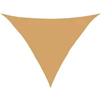 vidaXL Voile d'ombrage 160 g/m² triangulaire sable 2,5x2,5x3,5 m PEHD