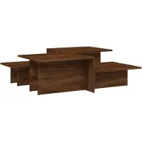 vidaXL Tables basses 2 pcs. Brun imitation chêne Matériau dérivé du bois