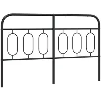 vidaXL Tête de lit de rechange en métal noir 150 cm
