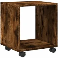 vidaXL Armoire roulante chêne fumé 37x33x42,5 cm bois d'ingénierie