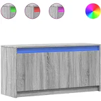 vidaXL Armoire TV avec éclairage LED Gris Sonoma 100x34x50 cm