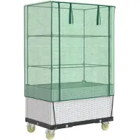 vidaXL Lit surélevé avec rehausse et roulettes aspect rotin 80x50x182 cm