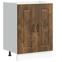 vidaXL Élément bas pour évier Kalmar chêne fumé 60x46x81,5 cm