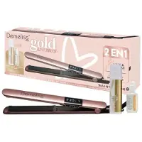 Big Buy Cooking Coffret Premium - Demeliss Gold Love - Lisseur et boucleur 2 en 1 - 2 soins protecteurs et sublimateurs inclus