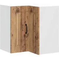 vidaXL Armoire d'angle de cuisine Kalmar imitation vieux bois Matériau dérivé du bois