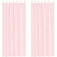 vidaXL Voile Rideaux avec passants 2 pcs. Rose clair 140x260 cm