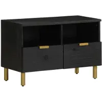 vidaXL Armoire TV noire 70x33x46 cm Bois composite