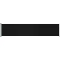 vidaXL Marquise latérale extensible 140x600 cm Noir