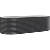 vidaXL Lit surélevé de jardin Acier galvanisé Anthracite