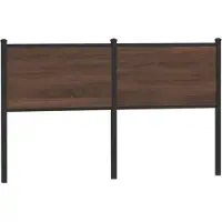 vidaXL Tête de lit de rechange aspect chêne brun 140 cm bois et acier