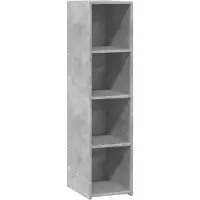 vidaXL Highboard gris béton 30x41x124 cm Bois composite