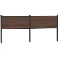 vidaXL Tête de lit de rechange aspect chêne brun 200 cm bois et acier