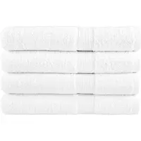 vidaXL Serviettes de sauna de qualité supérieure SOLUND 4 pcs blanc