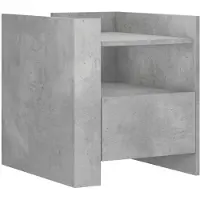 vidaXL Table de chevet gris béton 45x50x50 cm bois d’ingénierie