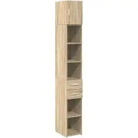 vidaXL Armoire haute Étroite Chêne Sonoma 30x42,5x225 cm Matériau dérivé du bois