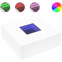 vidaXL Table basse avec Infinity-LED Blanc 100x100x40 cm