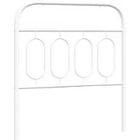 vidaXL Tête de lit de rechange en métal blanc 80 cm