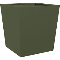 vidaXL Jardinière vert olive 50x50x50 cm acier