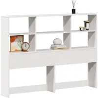 vidaXL Tête de lit avec espace de rangement Blanc 160 cm Pin massif
