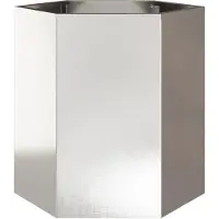 vidaXL Jardinière hexagone 46x40x45 cm acier inoxydable