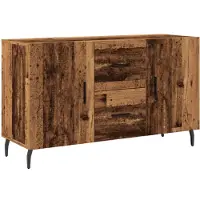 vidaXL Sideboard imitation vieux bois 100x36x60 cm Bois composite