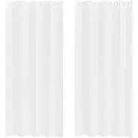 vidaXL Rideau en Voile 2 pcs Blanc 245 x 140 cm Polyester