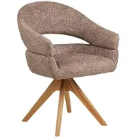 Ebuy24 Anna chaise de salle à manger avec fonction de rotation brune.