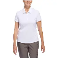 Adidas T-shirt fonctionnel 'Women's Solid Performance Short Sleeve Polo' blanc