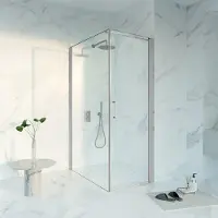 FortiFura Galeria Cabine de douche - 70x120x200 - Verre de sécurité profilé - anticalcaire - inox PVD SW1122475/SW797917/SW797908