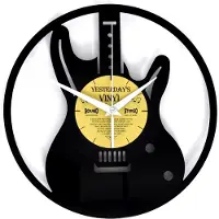 Yesterdays Vinyl Horloge vinyle recyclé GUITARE