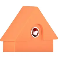 Karlsson Klok Modern Cuckoo - Kunststof - Oranje - 22x41x9 cm (BxHxD) - Koekoeksklok -