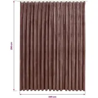 vidaXL Rideau occultant avec crochets Velours Rose antique 290x245 cm