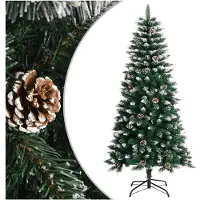 vidaXL Sapin de Noël artificiel avec support Vert 120 cm PVC